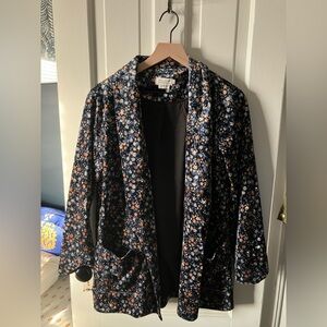 Velvet floral blazer from Molly Bracken